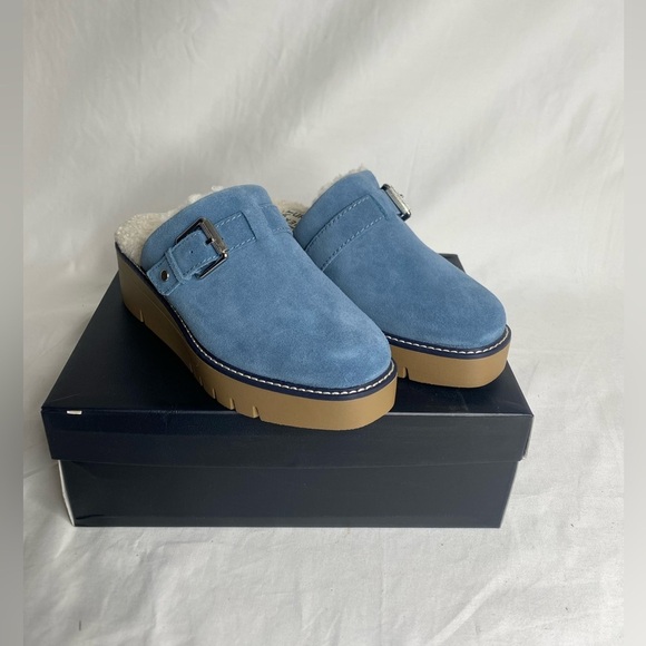 Naturalizer Shoes - Naturalizer Women's Wayde Storm Blue Suede mules 5.5 M New